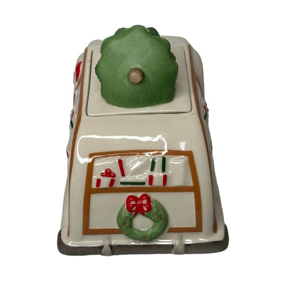 Lenox Holiday Vintage Style Station Wagon Cookie Jar w/Santa & Xmas Tree New - Picture 5 of 12